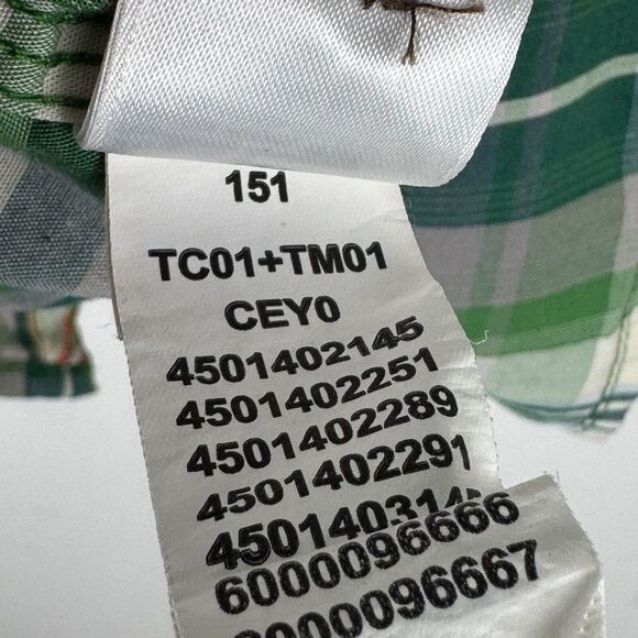 The North‎ Face Short Sleeve Delridge Button Shirt Men Large Green White Cotton - Picture 8 of 10